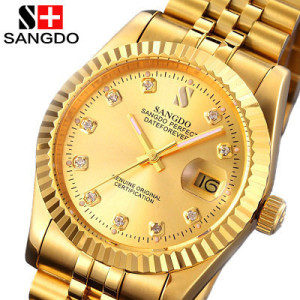 Sangdo日志型男表 全金日历自动机械表手表 商务机械腕表 防水