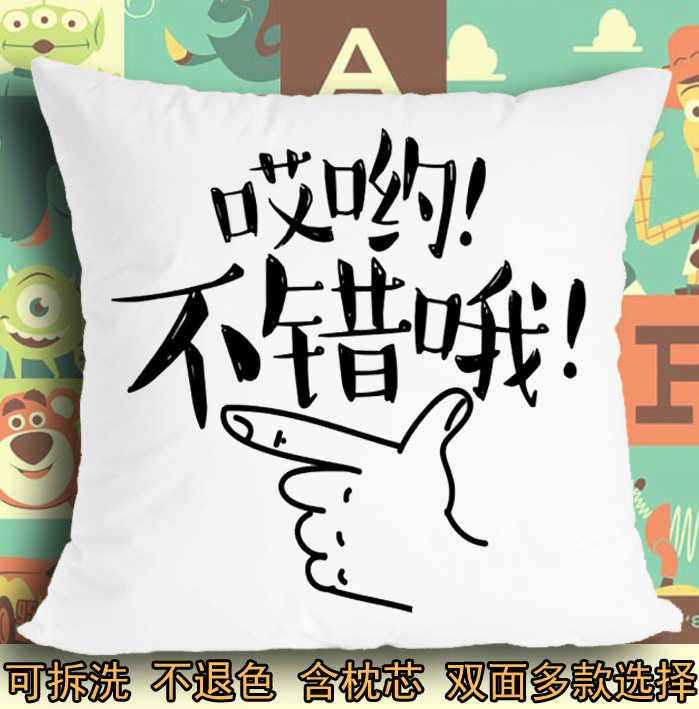 坐垫抱枕头毛绒靠垫子周杰伦周董jay哎呦不错哦中国好声音口头禅