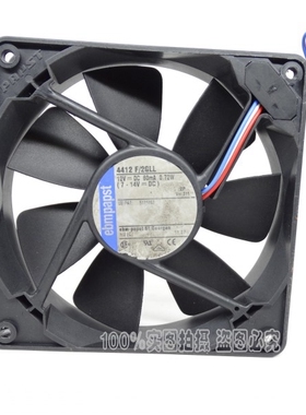 进口风机德国 12CM/厘米 4412F 12025 0.72W 12v 超静音 机箱风扇