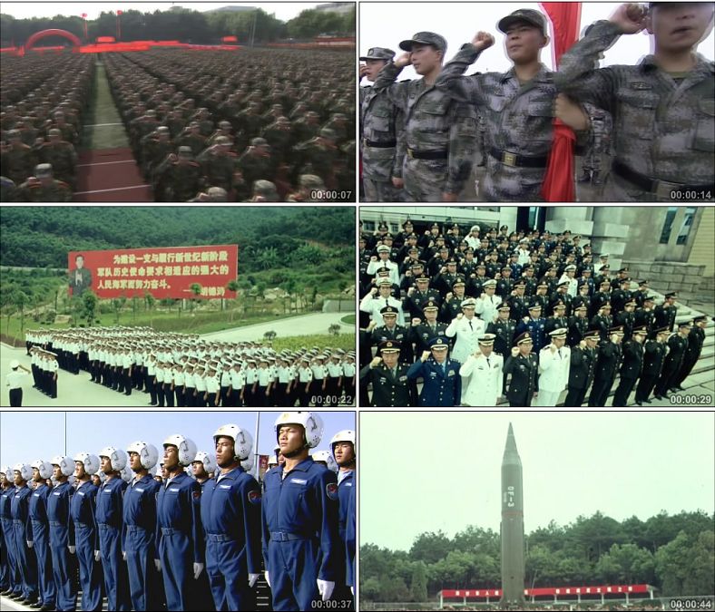 中国军队国旗下宣誓/士兵宣言/效忠党和人民高清实拍视频素材