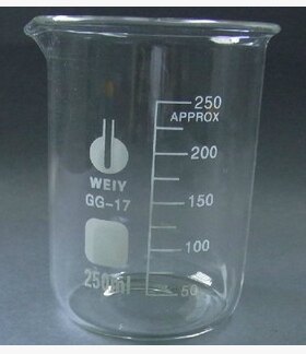 玻璃烧杯玻璃仪器耐酸碱精油乳霜实验室器材100ml250 500型号齐全