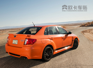 适用于斯巴鲁翼豹侧裙腰线车贴 K4 K5 新福克斯整车拉花改装贴纸