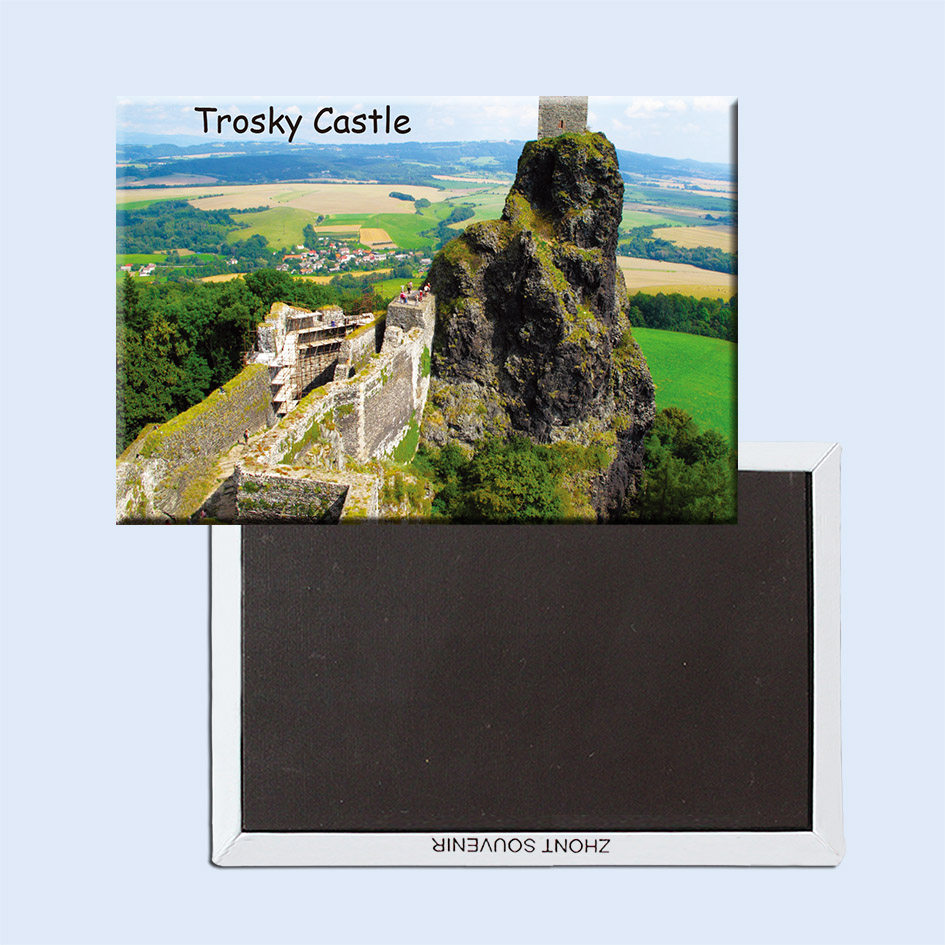 捷克 托洛斯基城堡 旅游纪念品 创意冰箱贴磁贴 创意家居20847