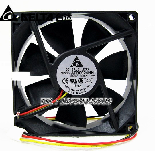 台达 AFB0924HH-F00 24V 0.18A 9025 9CM 双滚珠变频器 散热风扇
