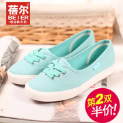 Spring/summer new style canvas shoes women shoes are comfortable and breathable little white shoes with flat sweet nurse shoes Korean wave package mail