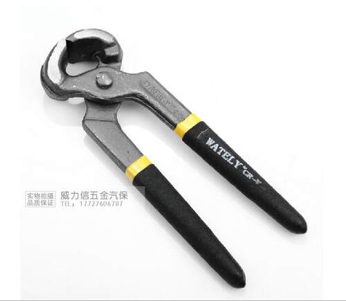 威特力WATELY 粘塑柄胡桃钳 高碳钢鞋工钳 拔线钳6寸/8寸