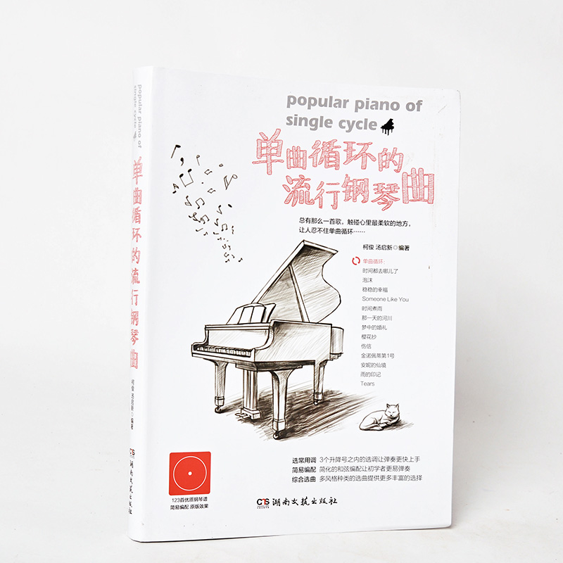 正版单曲循环的流行钢琴曲简易版流行钢琴曲书曲集世界名曲中国儿童钢琴曲选经典钢琴曲钢琴书聆听音乐教育类书籍
