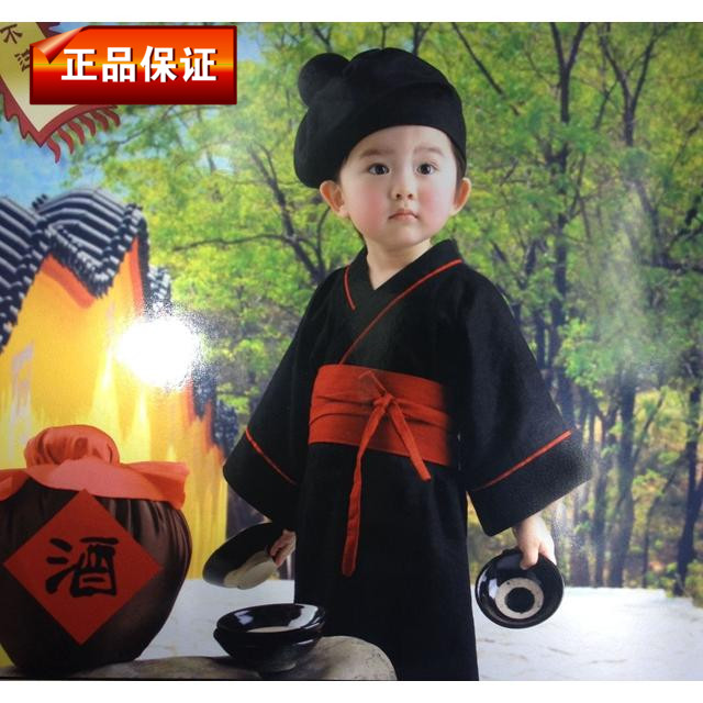 周岁宝宝武松打虎拍照写真服儿童摄影服锄禾书童小和尚服套装僧袍