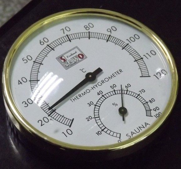 桑拿房温度计 干湿蒸房温湿度计 金边温度计 桑拿房配件SAWO/西活