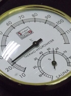 桑拿房温度计 干湿蒸房温湿度计 金边温度计 桑拿房配件SAWO/西活