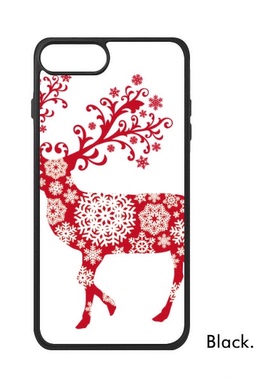 适用于iPhone红色雪花鹿Xr手机壳max保护套678plus硅胶11