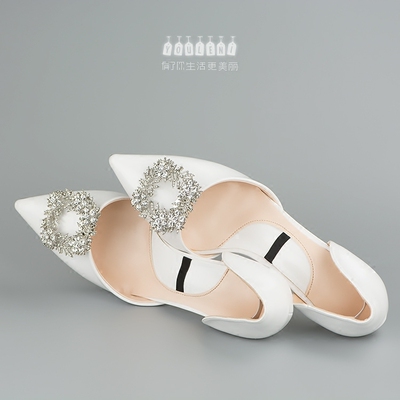 配件clips对称花枝水钻饰品鞋扣