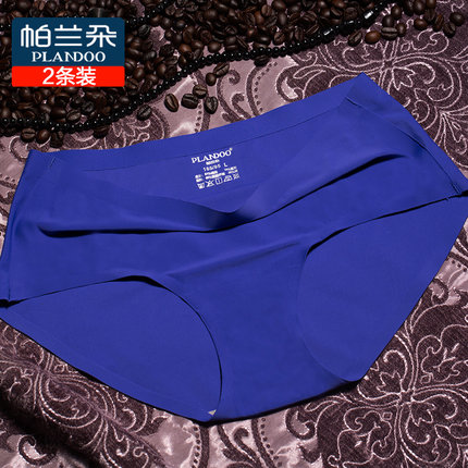 <em>帕兰朵无痕内裤女</em>夏冰丝大码中腰性感提臀裤头