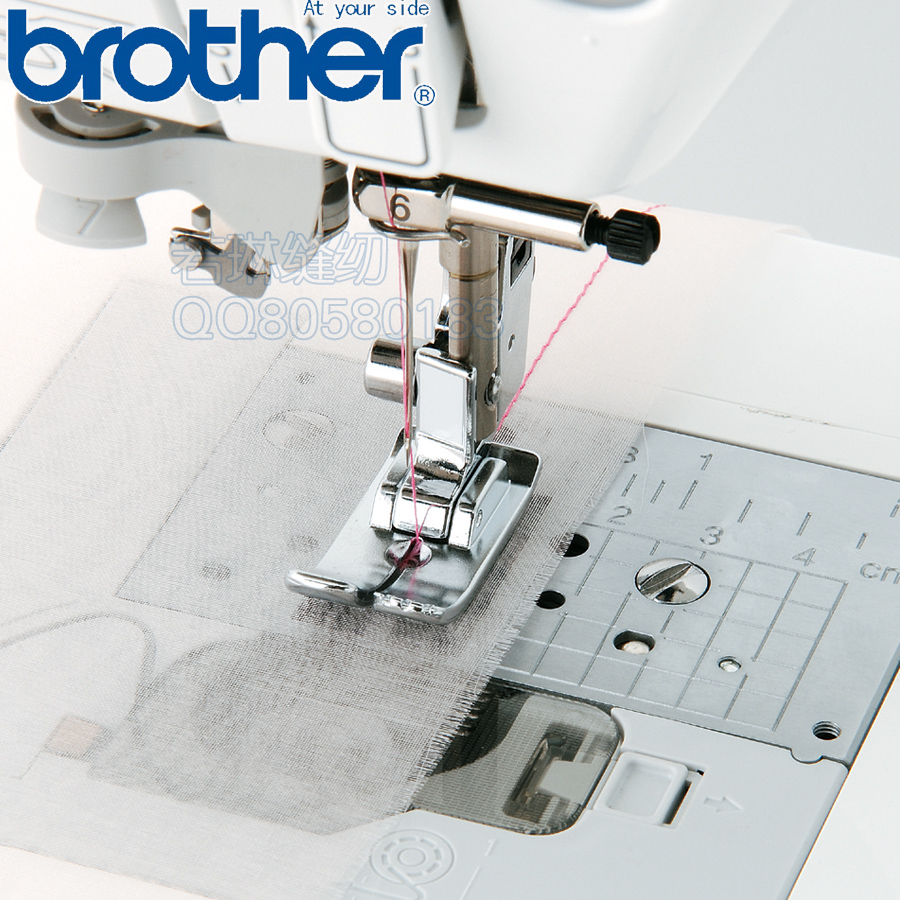brother兄弟家用电动多功能缝纫机原装中心直线压脚薄料直线压布