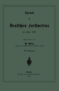 预订 Forstwesens Chronik Deutschen Im... Des