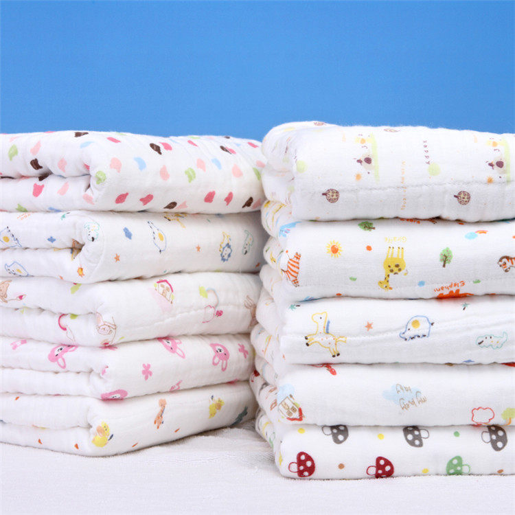 印花水洗纱布浴巾抱被 婴儿新生儿六层纯棉纱布浴巾 宝宝抱被,居家布艺,浴巾,淘宝优惠券,粉丝福利购,淘宝优惠卷