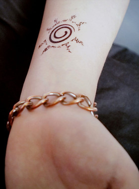 【女仆TATOO】037火影忍者鸣人九尾封印动漫纹身贴 中二