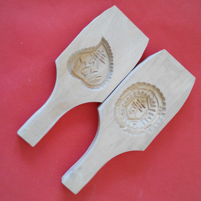 特价木质烘培月饼模具心形面食