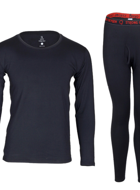 强氧 O2男女款弹力速干户外保暖内衣套装防静电抗起球