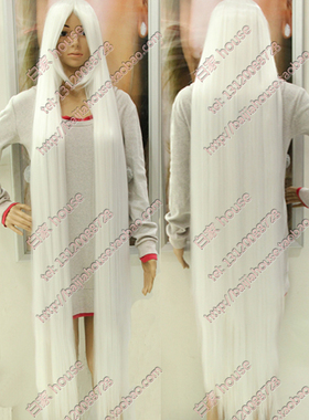 cos 一米五假发 150CM白色 1米5加长长直发 高温丝 动漫古装假发