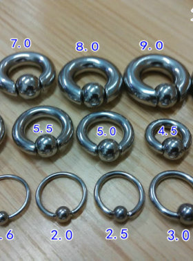 钛钢城R 王子环啪环耳环 穿刺人体环Y乳环PA环唇环鼻眉肚脐环通用