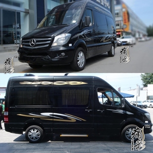 适用于奔驰斯宾特拉花彩条 房车车身拉花凌特唯雅诺威霆汽车贴纸