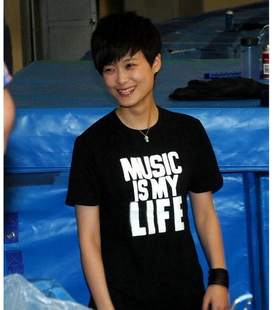 新款李宇春t恤 Whyme 短袖t恤衫 music is my life同款歌迷会服
