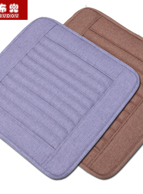 布兜亚麻椅垫椅垫四季通用办公室坐垫餐椅垫学生椅子坐垫老板椅垫