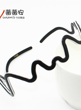 法国佩妮Chaplet正品 0.5cm细波浪简洁不规则波浪款多色简约发箍