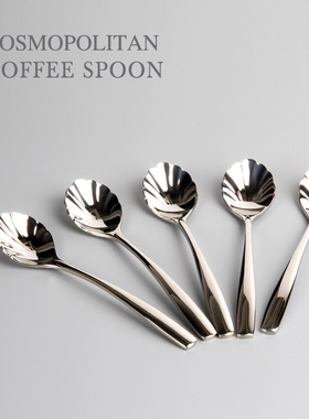 英国costa冰激凌雪糕勺 欧式高档不锈钢贝壳造型咖啡小勺子搅拌勺