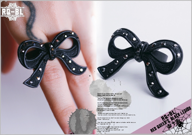 ╋rq-bl魔叹洛丽塔蝴蝶节戒指