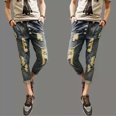 Jeans pour adolescent pieds Slim pour été - Ref 1468176 Image 1