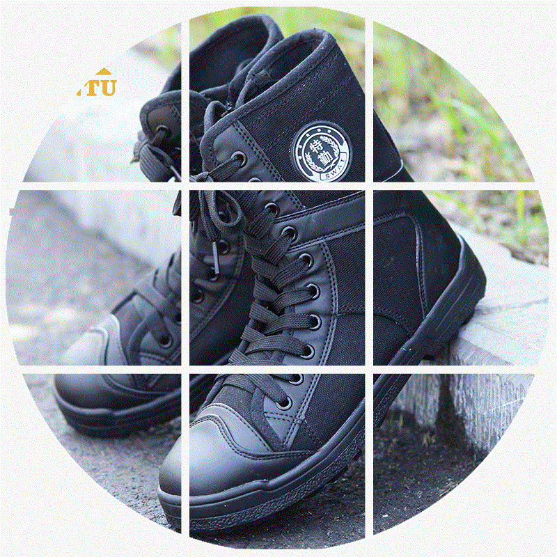 Bottes militaires en toile - porter - Ref 1400233 Image 1