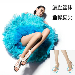 特价 漏露脚趾丝袜防勾丝鱼嘴脚黑丝换季 进口厚木正品 日本原装