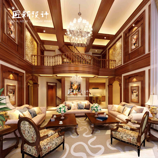 装修设计效果图样板房室内家装客餐厅书房卧室美式古典简约欧式图