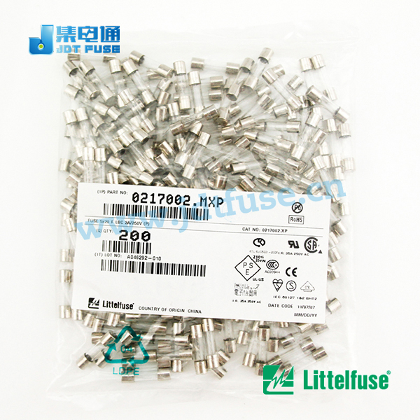 5*20力特littelfuse玻璃保险0217002.MXP不带引线250V2A保险管
