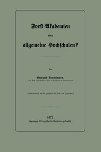 预订 Allgemeine Forst Oder Hoch... Akademien