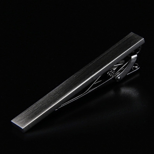 斯巴达 简约大方 枪黑银金三色可选 拉丝质感领带夹领夹男士窄款