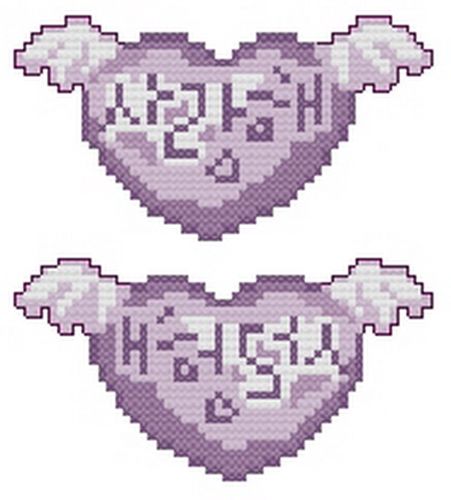 汽车自制钥匙扣手机链DIY自己绣双面绣十字绣挂件紫色天使心