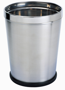 无盖客房桶创意不锈钢圆形家用卫生间垃圾桶客厅古铜色果皮桶 时尚