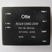 dcdc24转正负12v稳压隔离 20W降压电源模块RA2412MD-20W