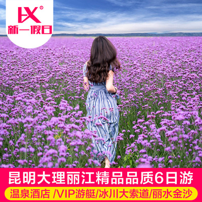 云南旅游纯玩昆大丽江6天5晚玉龙雪山洱海双廊石林古城美食