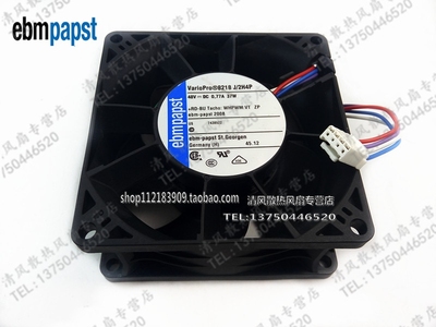 EBMPAPST 8CM 8218 J/2H4P 48V 0.77A 37W 8038 8厘米 服务器风扇