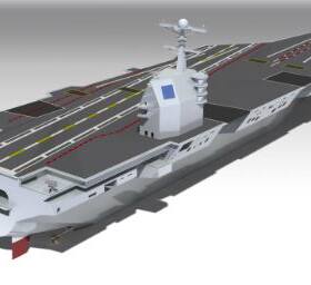 E 航空母舰3D建模 福特级航母 三维数字模型