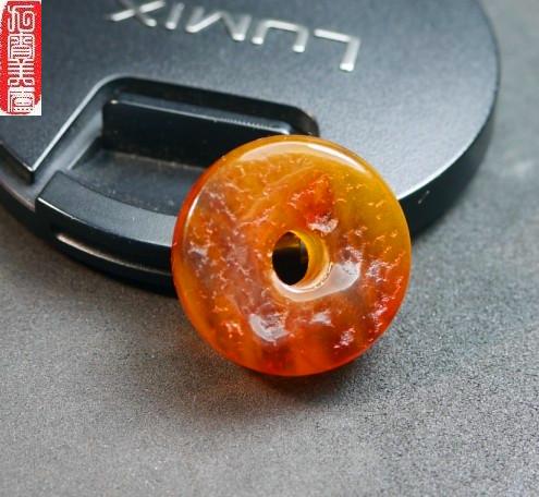 天然琥珀波兰古董深咖啡老蜜蜡算盘珠饼珠散珠特价配件证书7