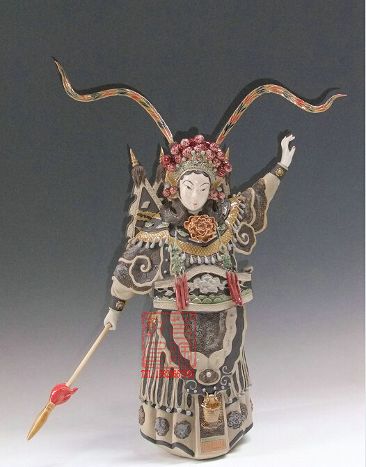 陶瓷石湾公仔素色工艺品