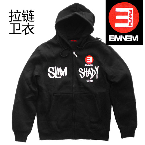Eminem态度卫衣拉链开衫