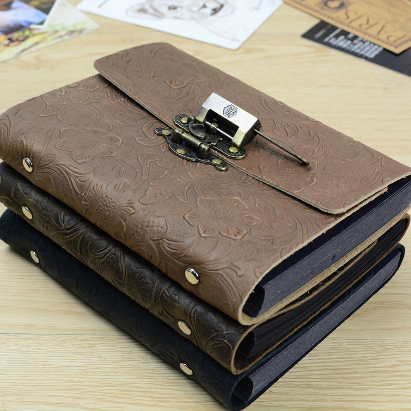 真皮压花相册本diy真皮相册高档活页影集宝宝手工日记本创意礼品