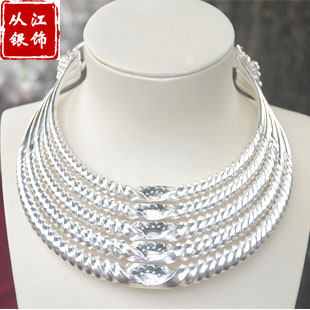 苗族银饰项圈侗族银饰项圈贵州广西苗族项圈少数民族银饰苗族银饰