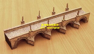 【新翔精品纸模型】古代欧洲石桥大桥梁古桥古代古建筑模型